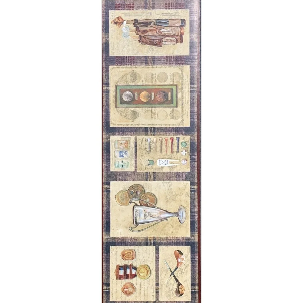 Vintage Chesapeake Golf History Wallpaper Border 3 count